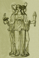 Богиня Геката тримає факел праворуч
