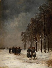 Francouzští vojáci během v zimě 1870, soukr. sbírka