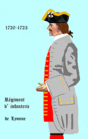 régiment de Lyonne de 1720 à 1723