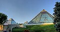 The Muttart Conservatory in the North Saskatchewan river valley