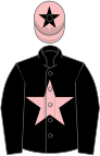 Black, pink star, black sleeves, pink cap, black star