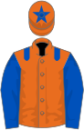 Orange, royal blue epaulets, sleeves and star on cap