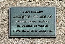 Photographie de la plaque