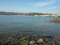 Vue en direction de Sanary depuis le cap Nègre.