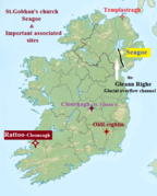 St. Gobhan's church Seagoe & important associated sites.png