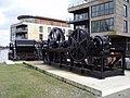 Old restored winch of the Stade shipyard