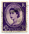 1952 UK 3d stamp