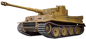 Танк «Тигр» (№ 131) в танковом музее Великобритании