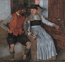 Wilhelm Leibl, Intérieur dans une ferme, 1890