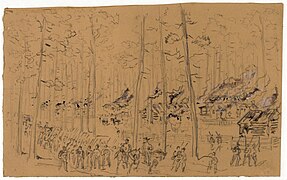 William Waud - Burning of McPhersonville 1865 - original sketch.jpg