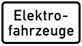 Zusatzzeichen 1050-33 Elektrofahrzeuge