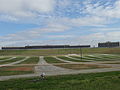 Grandstand and condominiums view from across Weaver Lot