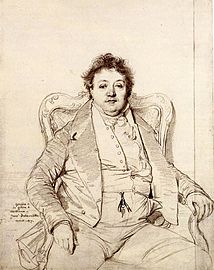 Charles Thévenin dessin d'Ingres (1817) source d'inspiration du peintre dans la pose similaire à celle du tableau.