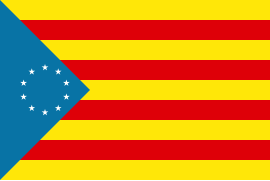 Estelada proponite por le Paises catalan.