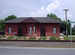 Railroad depot in Wyoming