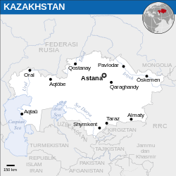 Lokasi Kazakhstan