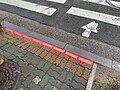 Seoul pavement light in red, close up