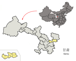 Kaart van Pingliang