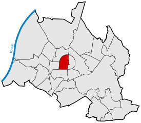 Lage von Innenstadt-West in Karlsruhe