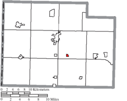 Location of Broughton in Paulding County