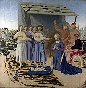 Piero della Francesca: Krisztus születése[3] (c. 1410/1420)