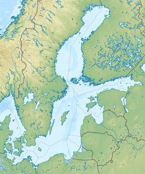 Aegna na zemljovidu Baltičkog mora