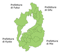 Prefettura di Shiga – Mappa