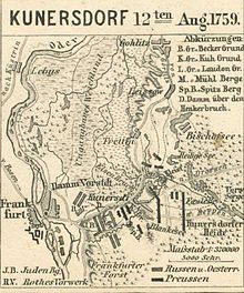 Detailed map showing the Russian entrenchments on the high ground