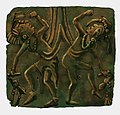 Image 25A illustration of the Upper Bluff Lake Dancing Figures repoussé copper plate, an artifact of the Mississippian culture found at the Saddle Site in Union County, Illinois. Image credit: H. Rowe (from Portal:Illinois/Selected picture)