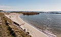 Zicht vanaf het Badpaviljoen bij Hindeloopen over het IJsselmeer.