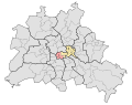 Deutsch: Wahlkreis Friedrichshain-Kreuzberg 1 für die Wahlen zum Abgeordnetenhaus von Berlin. Stand 2006
