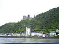 The Castle above Sankt Goarshausen, view from the river Rhine