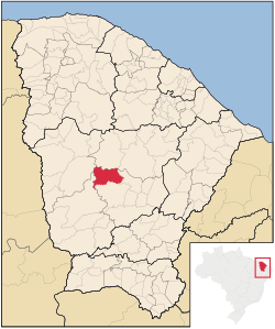 Localização de Pedra Branca no Ceará