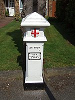 Plain shield on a coal-tax post