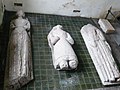 Effigies in the church of Rhys Fawr and Lowri, and their son Robert