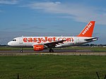 Thumbnail for File:G-EZDW Airbus A319-111 easyJet taxiing at Schiphol (AMS - EHAM), The Netherlands, 18may2014, pic-3.JPG