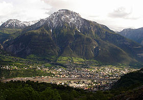 Die Gemeinden Brig-Glis und Naters vor dem Glishorn