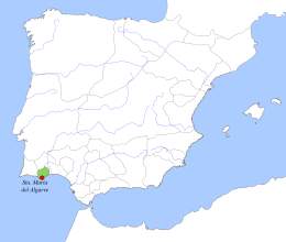 Taifa di Santa María del Algarve - Localizzazione
