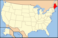 Розташування штату Мен на мапі США