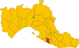 Kommunens läge i Taranto