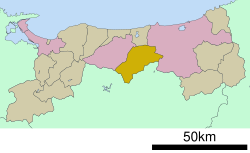 Lokasi Misasa di Prefektur Tottori