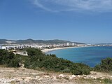 The Platja d'en Bossa kacingak saking sisin kaja Ibiza Town