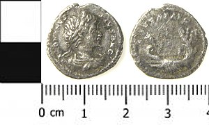 Roman coin; denarius of Caracalla (FindID 418715).jpg
