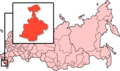 North Ossetia-Alania on the map of Russia