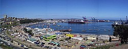 Panorama of the port of San Antonio