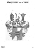 Freiherrliches Wappen derer von Pranckh zu Pux im Wappenbuch der Österreichischen Monarchie, 1840