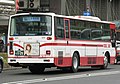 京阪バスの子会社である京阪京都交通車両のリア部および非公式側の塗装。