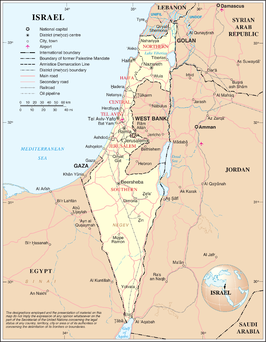 Kaart van Israël