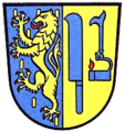 Wappen des Kreises Siegen: Heppe (bzw. Knipp) als Symbol für den Hauberg