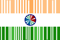 Indian flag visualising Wikidata, in bars